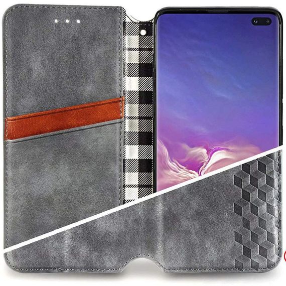 Кожаный чехол книжка GETMAN Cubic (PU) для Xiaomi Mi 10T / Mi 10T Pro Штучна шкіра, Слот для візитки, Сірий | Зображення 3
