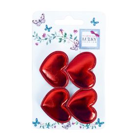 Зажим детский для волос "Сердечко" T18547(червоний)