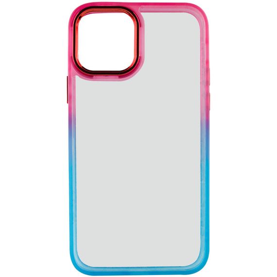 Чехол TPU+PC Fresh sip series для Apple iPhone 12 Pro / 12 (6.1") TPU+PC, Бирюзовый / Розовый | Зображення 1
