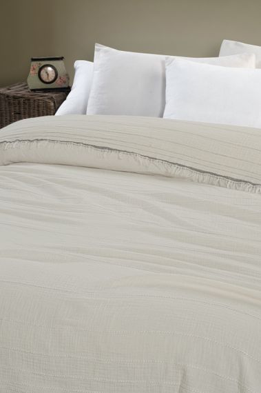 Муслиновое покрывало Sikel Izgi 220×240 Beyaz