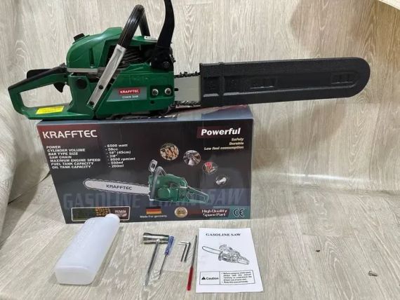 Бензопила ланцюгова 45см 6500Вт 9500 об/хв KRAFFTEC | Зображення 1