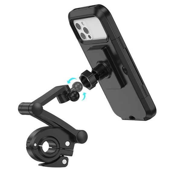 Вело- Мото- тримач Hoco CA101 Rider waterproof Black | Зображення 1