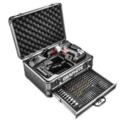 Шуруповерт Graphite Energy + SET, 18В, 2х2.0 Ач, 109ед. кейс (58G022-PS15) | Зображення 8