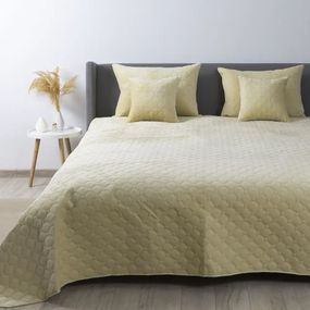 Покривало двоспальне ТЕП Velour Ромб круглий 4-00517_22457 220х240 см бежеве