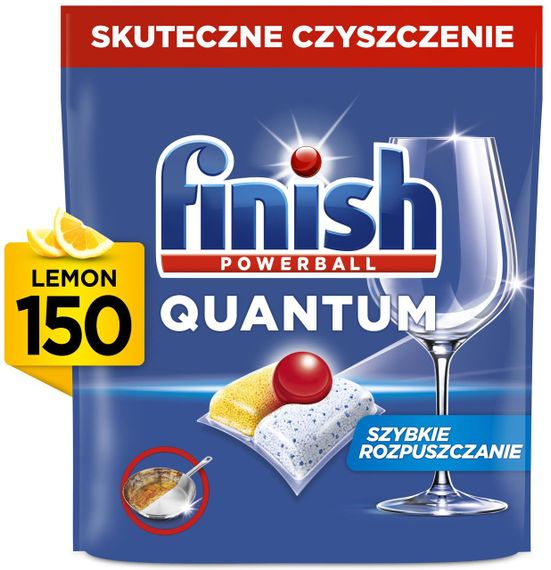 Капсули для посудомийних машин FINISH Powerball Quantum All in 1 Lemon - 150 шт.