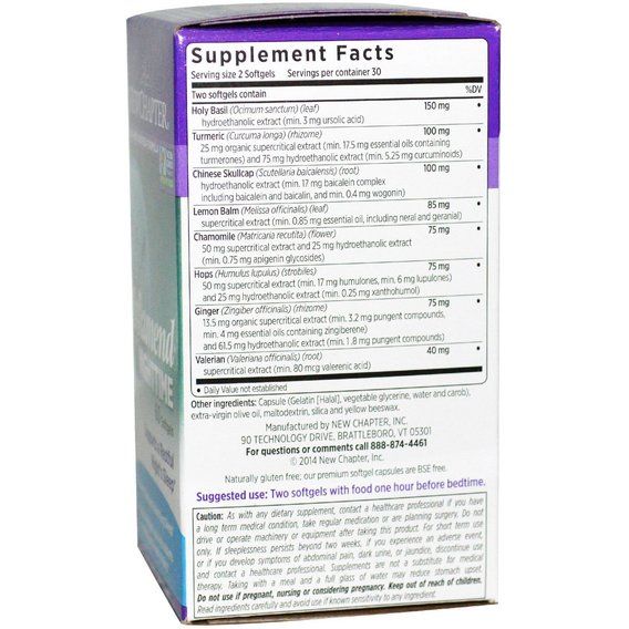 Комплекс для сна New Chapter Zyflamend Nighttime 60 Veg Caps | Зображення 1