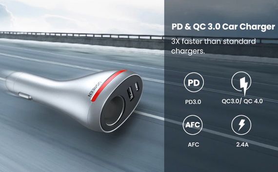 Автомобільний зарядний пристрій Ugreen CD204 Car Charger 2 x USB Ports | Зображення 5