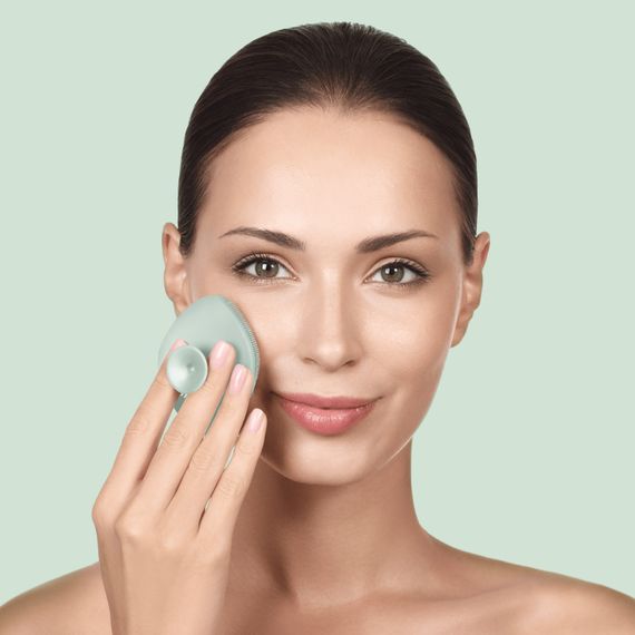 Щітка для обличчя GESKE Facial Brush 4в1 з тримачем green | Зображення 3