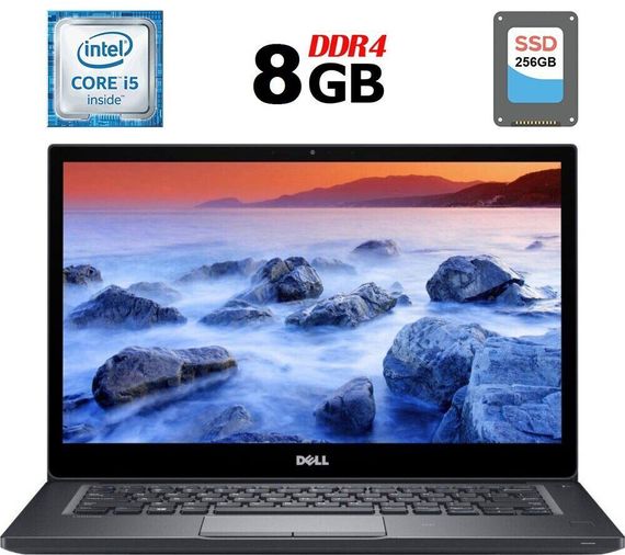 Ультрабук Б-класс Dell Latitude 7480 / 14" (1920x1080) IPS / Intel Core i5-6300U (2 (4) ядра по 2.4 - 3.0 GHz) / 8 GB DDR4 / 256 GB SSD M.2 / Intel HD Graphics 520 / WebCam / HDMI б/у