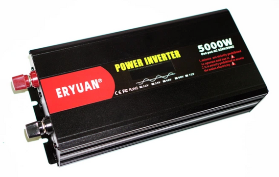 Преобразователь напряжения Eryuan 12V → 220V 5000W с LCD и вольтметром ∙ Инвертор 12-220 чистый синус Eryuan 5000 Вт | Зображення 4