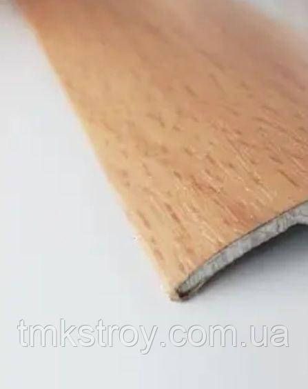 Пороговая планка разных цветов 50*3 мм полукруглая ламинированная 180, бук | Зображення 1