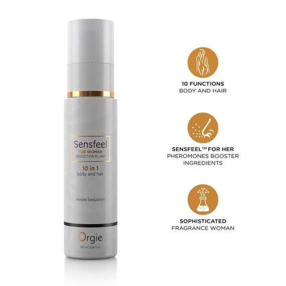 Лосьйон з феромонами для тіла та волосся Orgie – Sensfeel Seduction Elixir 10 in 1 for Woman (100 мл) sexstyle | Зображення 2