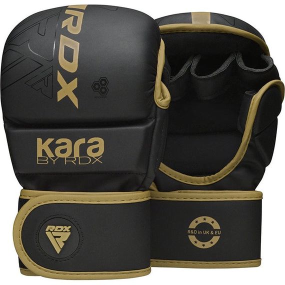Рукавиці для ММА RDX F6 KARA Matte Golden Plus L/XL (капа у комплекті) | Зображення 1
