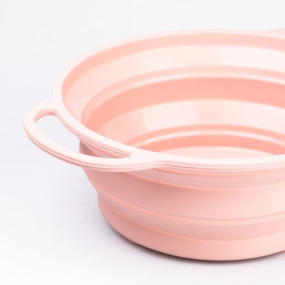 Друшляк силіконовий складаний з ручками 2.6 л Рожевий HP34544P | Зображення 4