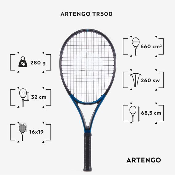 Ракетка тенісна TR500 для дорослих синя - Гріпс 4 | Зображення 2