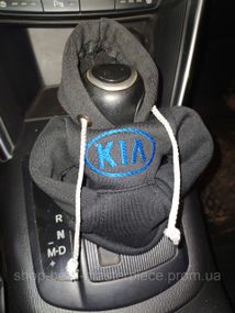 Чехол кофта Худи аксессуар на КПП Car Hoodie киа KIA черный  подарок автомобилисту 10070