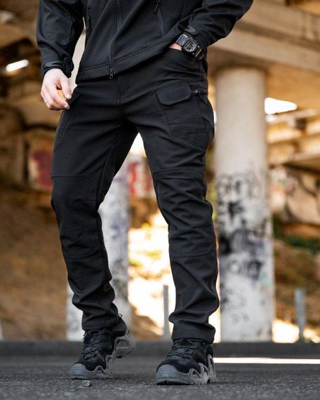 Міські тактичні штани MAXIMUS софтшел black ПП7981 | Зображення 1