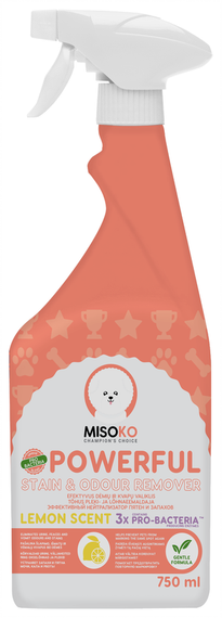 Засіб для видалення запахів та плям від собак MISOKO&CO dog stain and odour remover with scent of lemon 750 мл