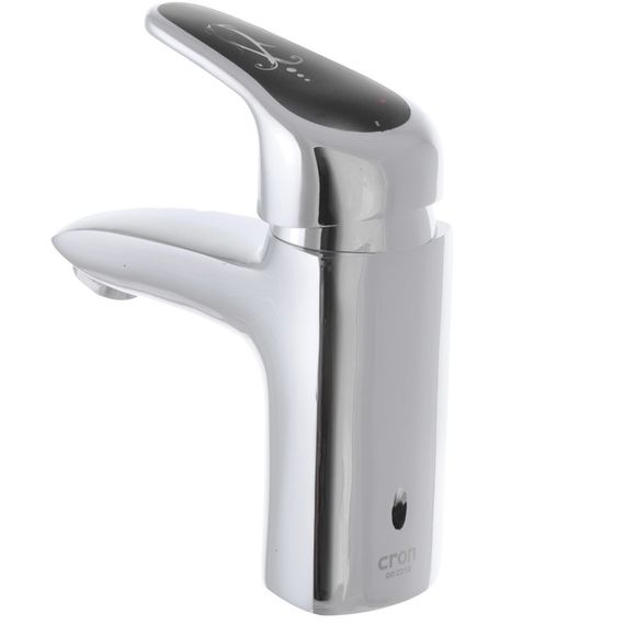 Змішувач для умивальника Cron Magic 001 (чорна ручка) (CR0103) | Зображення 1