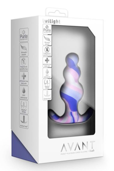 Анальна пробка, блакитна, AVANT TWILIGHT BLUE sexstyle | Зображення 4