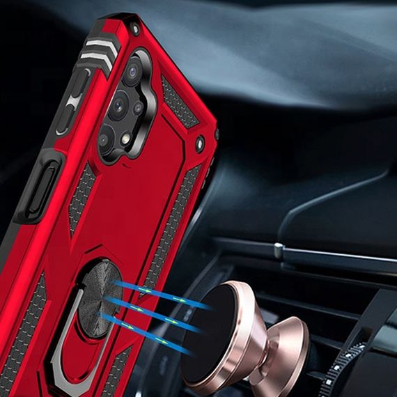Ударостійкий чохол Serge Ring for Magnet для Samsung Galaxy A13 4G Червоний | Зображення 2