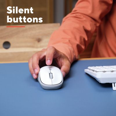 Мышка Trust Yvi+ Silent Wireless/Bluetooth White (25513) | Зображення 2