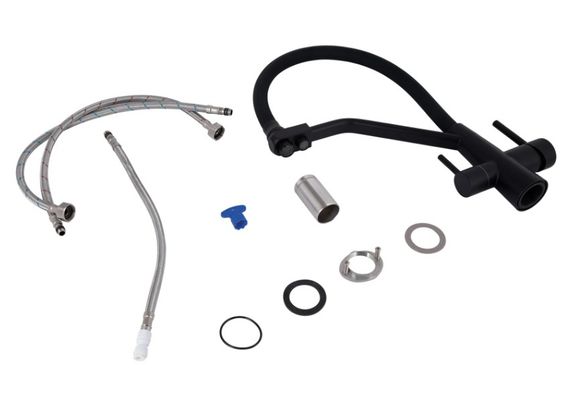 Змішувач для кухні Lidz Aria 020F3 з гнучким виливом з підключенням для питної води LDARI020F3BLA39212 | Зображення 6