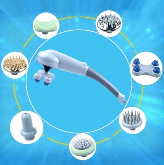 Ручний вібраційний масажер універсальний для тіла Maxtop Magic Massager 8 в 1 Вібромасажер з інфрачервоним випромінюванням і | Зображення 4