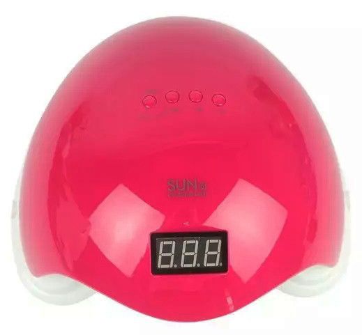 LED/UV лампа для манікюру та педикюру Sun-5 48 Вт із сенсором для сушіння гель лаку Рожева | Зображення 1