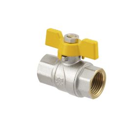 Кран кульовий Raftec YELLOW PN40 ВВ 1/2" метелик GRB1