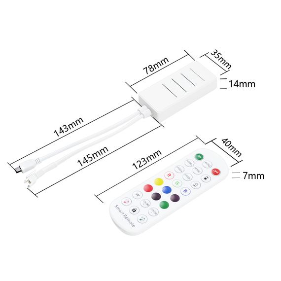 Контролер PROLUM  SPI; RGB; Wi-Fi; TUYA; 24 кнопки; 3PIN; Series: HomeLink | Зображення 2
