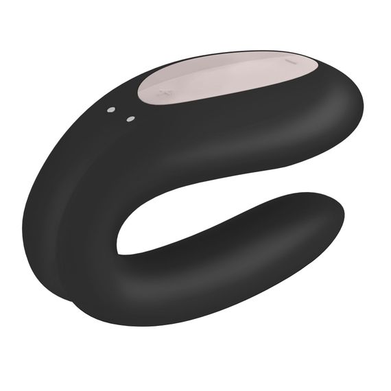 Смарт-вібратор для пар Satisfyer Double Joy Black із широким кліторальним стимулятором | Зображення 5