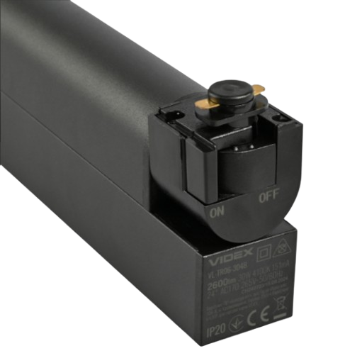LED Світильник трековий 30W 4100К 220V VL-TR06-304B Videx | Зображення 1