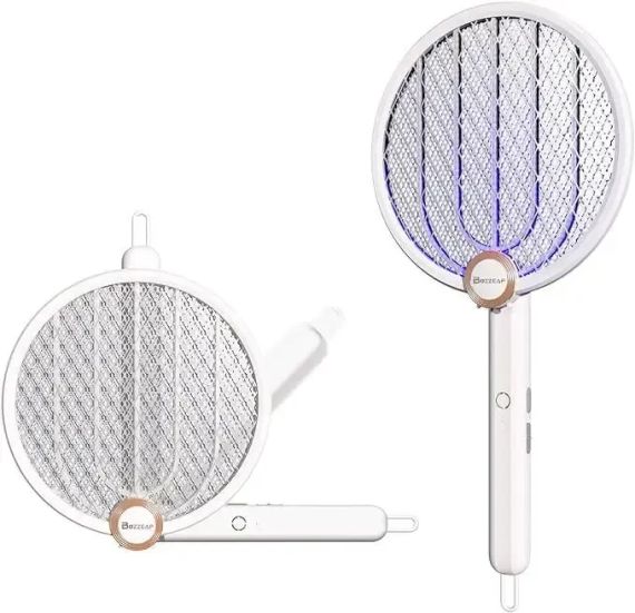 Електрична мухобійка Buzzeap, складна електрична мухобійка 3 в 1, електрична мухобійка