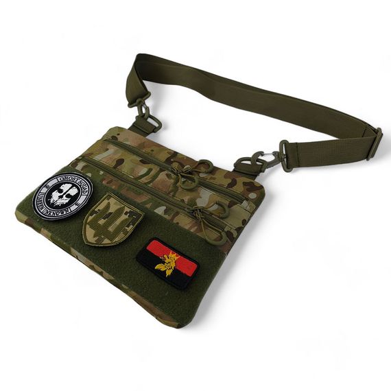 Нагрудная сумка тактическая тканевая, Рюкзак ВСУ, Сумка ВСУ, Армейская сумка через плечо | Зображення 1