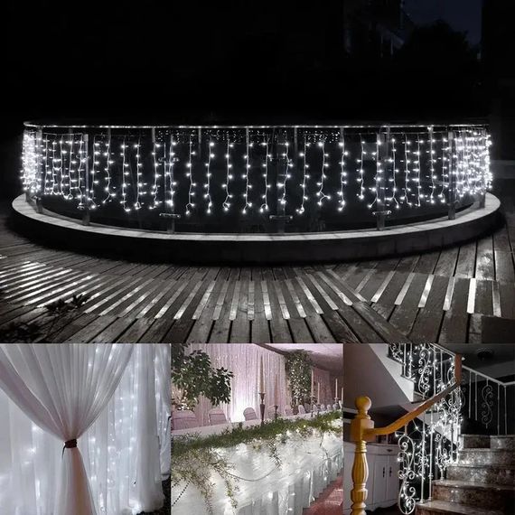 Гірлянда-штора LED 3x3м 300 Бурульки Біла XPRO (234560685_719) | Зображення 6