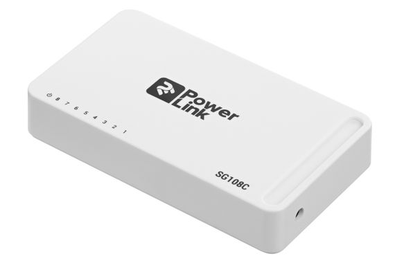 Коммутатор 2E PowerLink SG108C 8xGE, Гигабитный, неуправляемый (2E-SG108C)