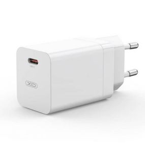 Сетевое зарядное устройство Type-c  с кабелем XO CE10 1USB-C PD 65W Fast Charger Белое
