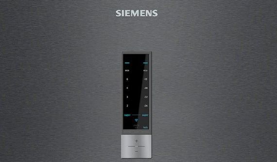 Холод. с нижн. мороз. кам. Siemens KG49NXX306, 203х67х70см, 2 дв., Холод.отд. - 330л, Мороз. отд. - 105л, A++, NF, Черный нерж (KG49NXX306) | Зображення 2