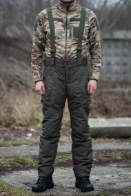 Штани зимові Nord Storm на підтяжках Олива Military R + -30