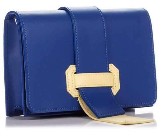Кожаный клатч Genuine Leather синий