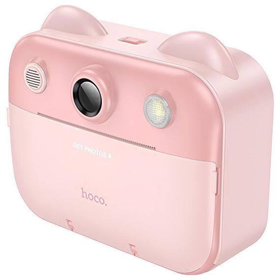 Дитяча фотокамера з моментальним друком Hoco DV204 Dual-camera Pink