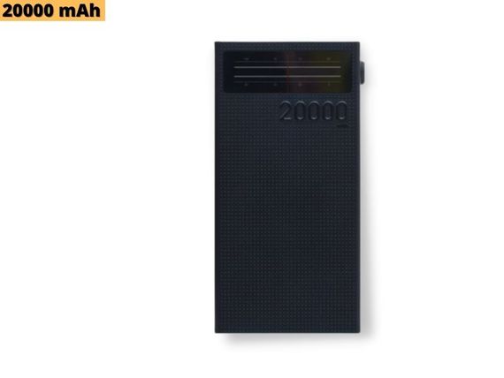 Павербанк зовнішній акумулятор XPRO RPP-102 20000 mAh з індикацією зарядки чорний (32607-01) | Зображення 1