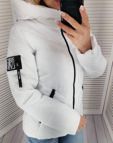 Жіноча демісезонна куртка, арт. 1008, білий | Зображення 7