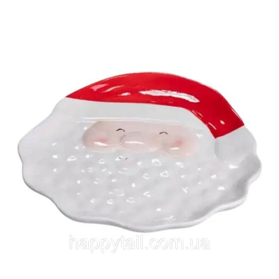 Блюдо сервировочное новогоднее Santa Claus 21*21,5 см с фарфора CR-1-32 | Зображення 2