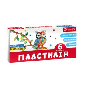Пластилін 1 Вересня Classic 540653 6 кольорів 120 г