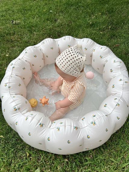 Дитячий надувний басейн Білий з лимончиками | Зображення 2