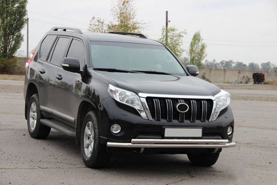 Передняя защита ST014 (нерж) 60/60 мм для Toyota Land Cruiser Prado 150 | Зображення 3