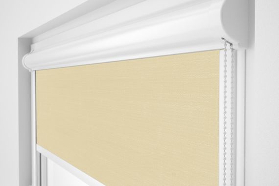 Рулонная штора Rolets Лён 2-875-675 67.5x170 см закрытого типа Молочная | Зображення 1