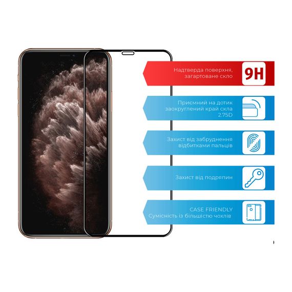 Скло захисне ACCLAB Full Glue Apple iPhone XS Max/11 Pro Max (1283126508202) | Зображення 1